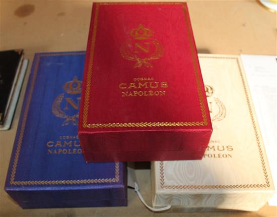 3 boxed Limoges Napoleon Cognac